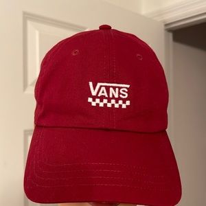 VANS “OFF THE WALL” baseball cap. Nicer buckle closure. Maroon red. EXCELLENT.